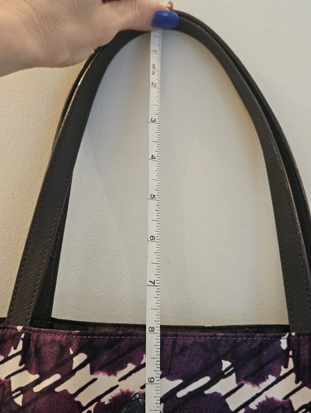Henri Bendel NYC Fashion Illustration Purple Graphic Tote Shopper Bag - Picture 13 of 16